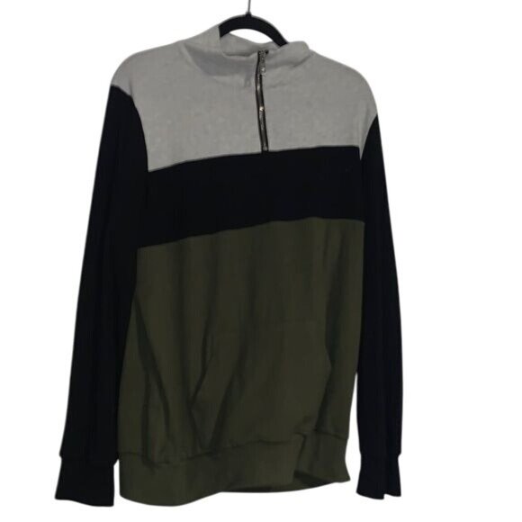 Colorblock Half-Zip Pullover Sweatshirt 2XL - Picture 1 of 9
